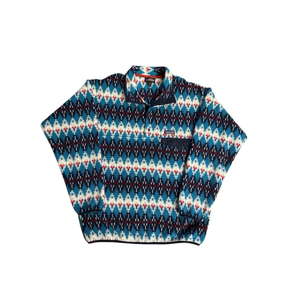 Patagonia Synchilla Pullover Mens L Snap-T Aztec Geometric Fleece 25450 EUC HTF - Picture 1 of 11